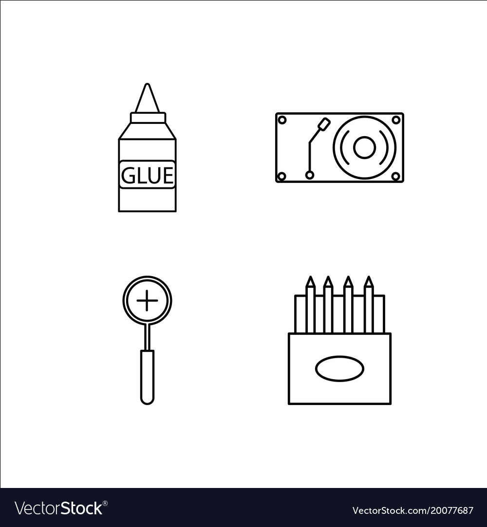 Design and studio simple linear icon setsimple