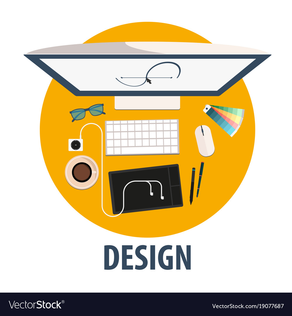 Design flat icon freelance