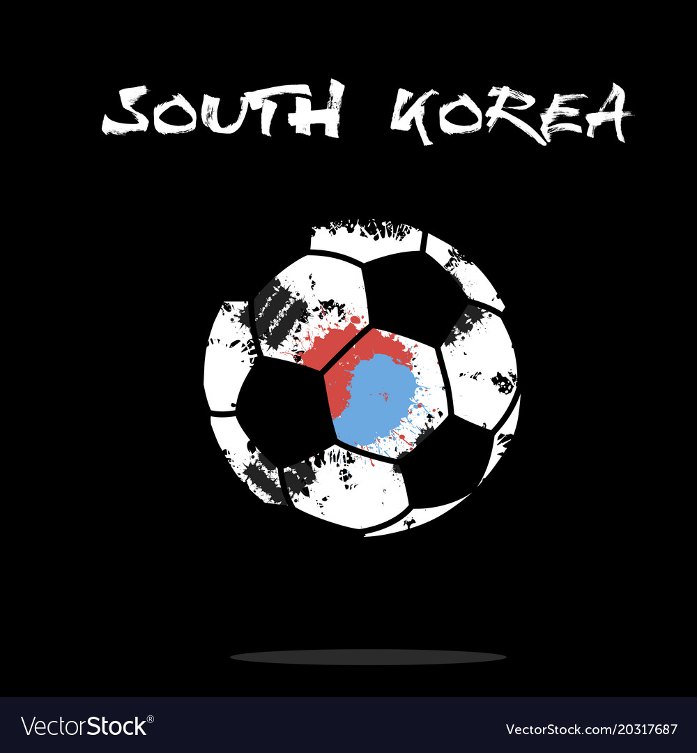 Flag of south korea as an abstract soccer ball Vector Image