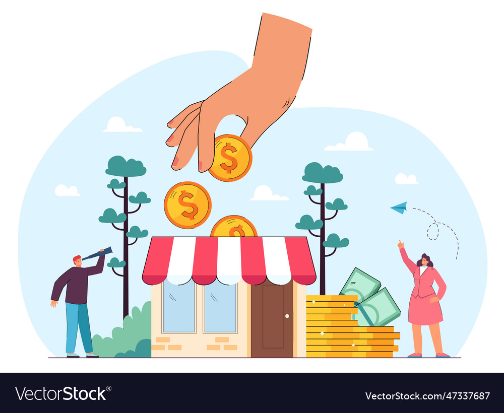 Hand of government or partners giving grants Vector Image