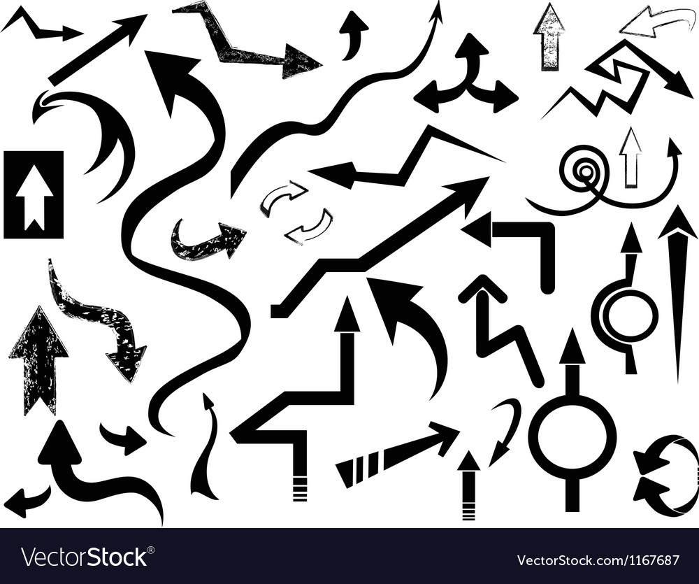 Isolated Arrow Collection