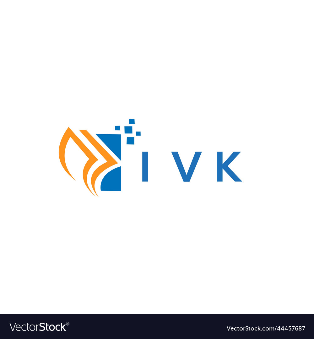 Ivk credit repair accounting logo design on white