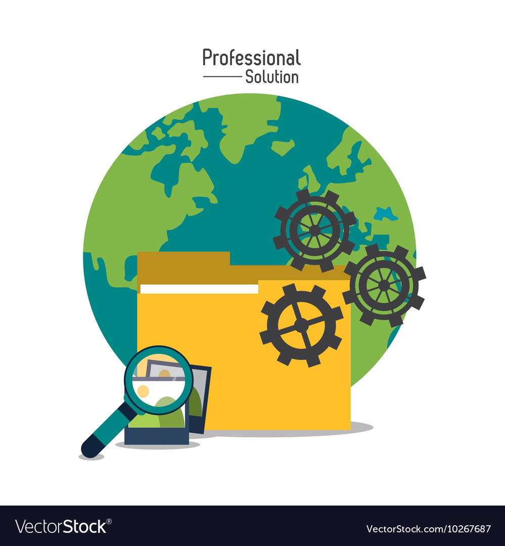 Professional solution technology design Royalty Free Vector