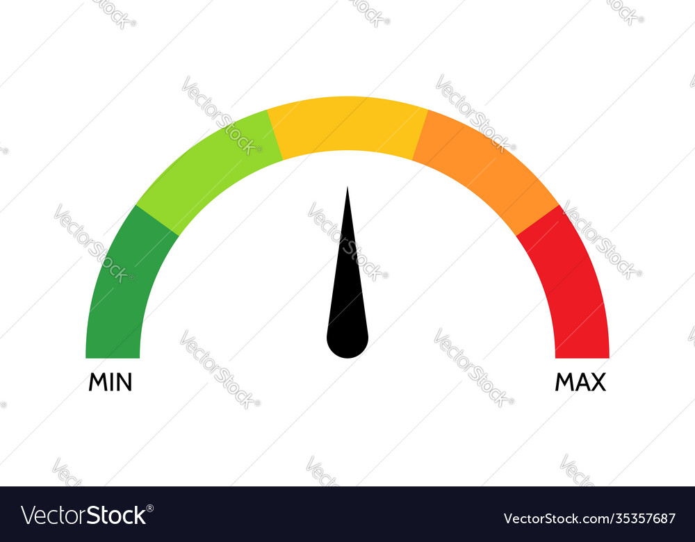 Scale meter gauge indicator test level rating vector image Scale meter gauge indicator test level rating