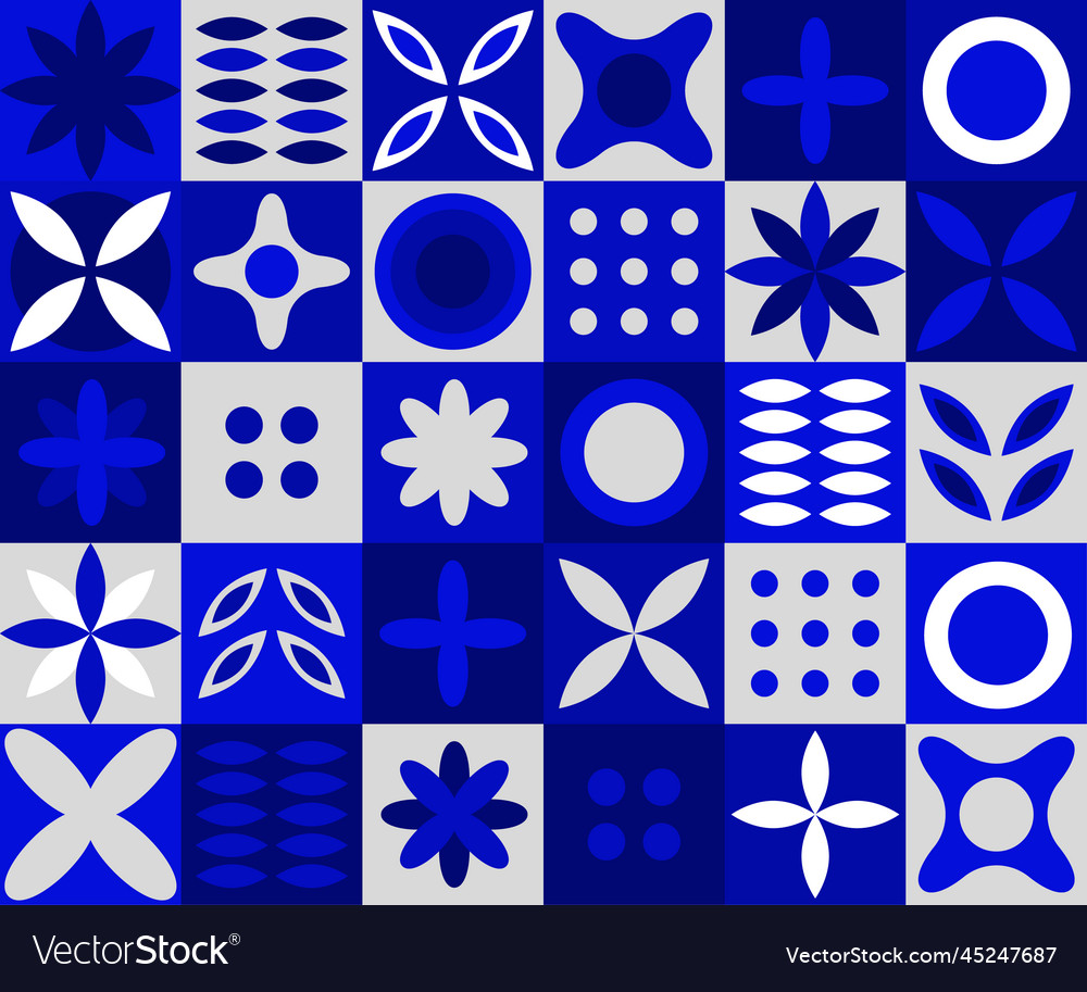Seamless tile pattern with geometric symmetrical vector image Seamless tile pattern with geometric symmetrical