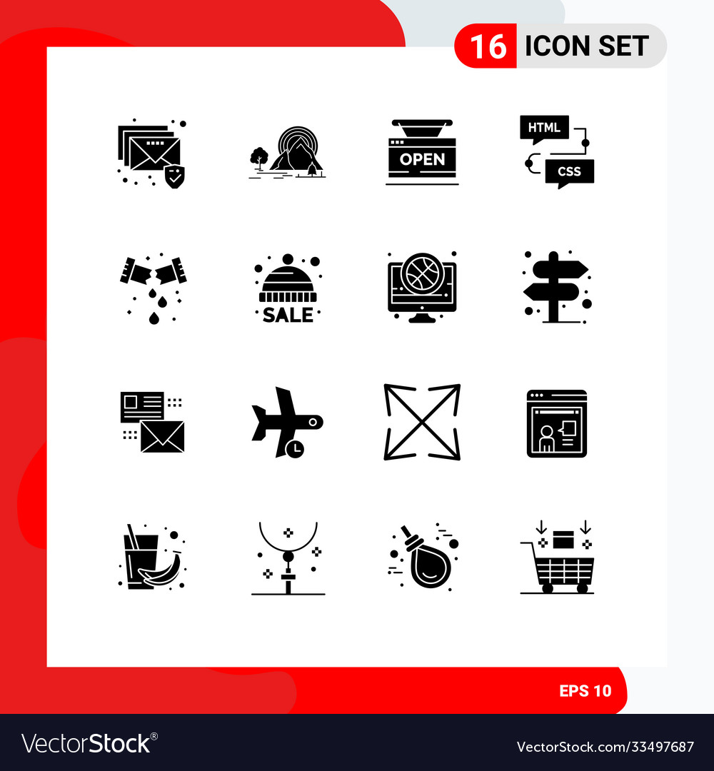 Set 16 modern ui icons symbols signs
