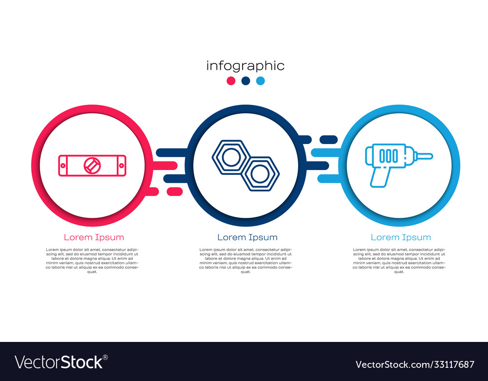 Set line construction bubble level hexagonal Vector Image Set line construction bubble level hexagonal