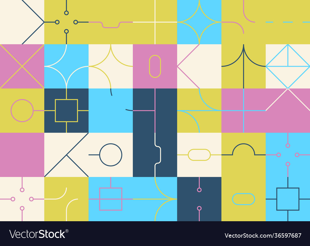 Techno abstract pattern design vector image Techno abstract pattern design