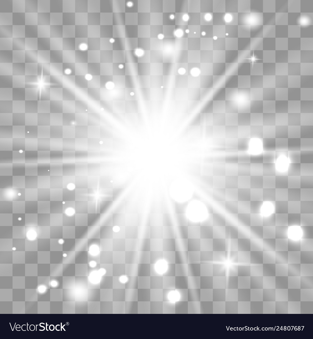 White glowing light explodes vector image White glowing light explodes