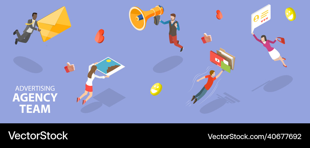 3d isometric flat conceptual Royalty Free Vector Image