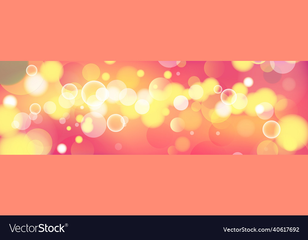 Abstract multicolored blurred bokeh on red