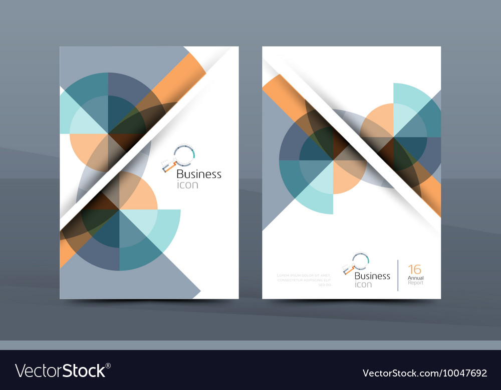 Annual report cover geometric design