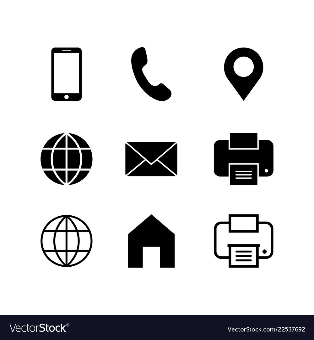 Contact Card Icon Black