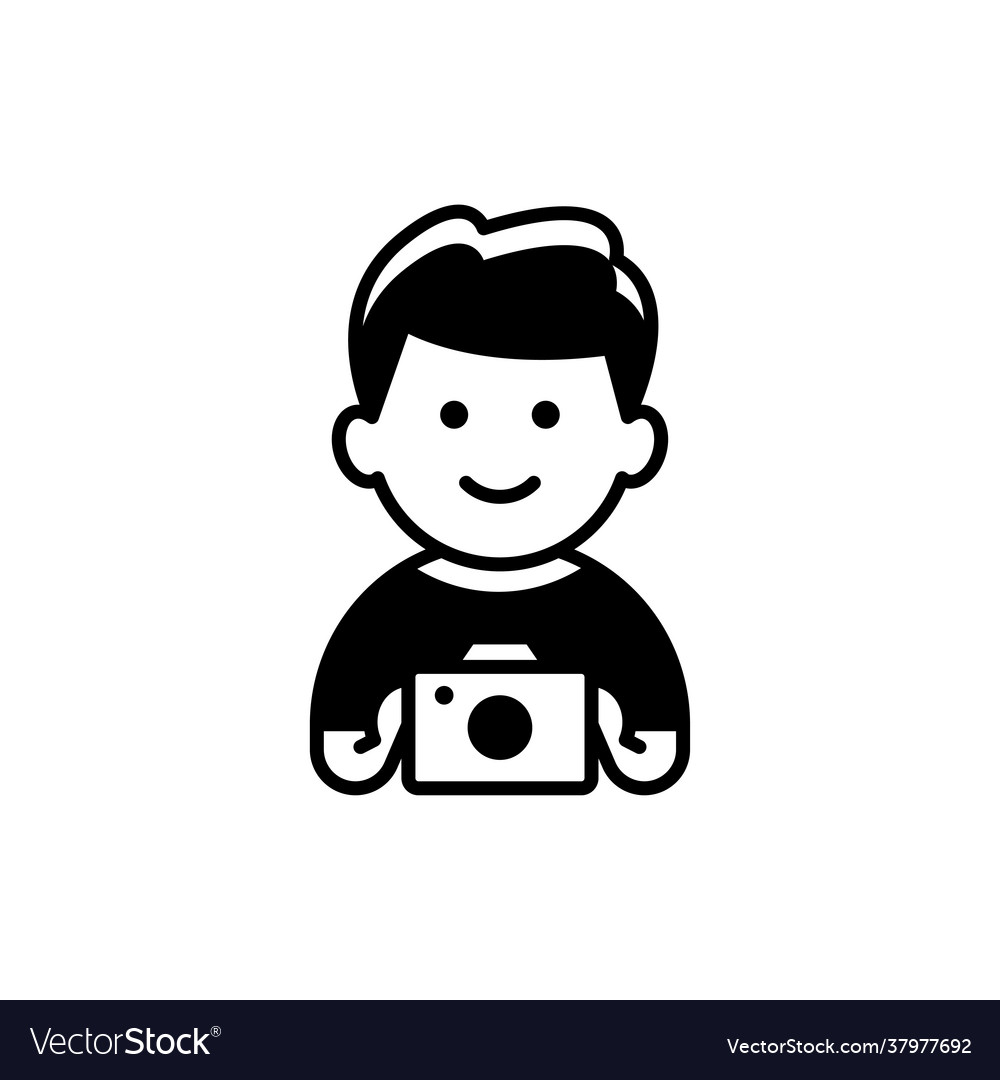 Capturing device solid icon vector image Capturing device solid icon
