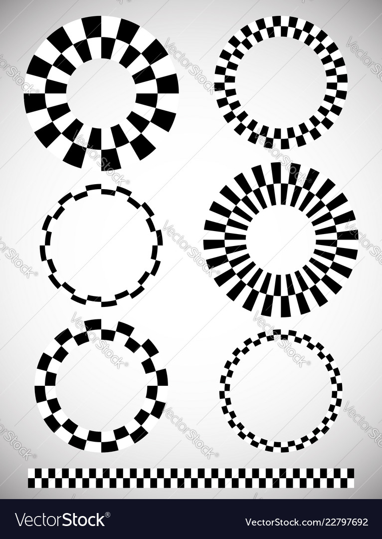 Checkered Pattern Elements - Diverse Shapes