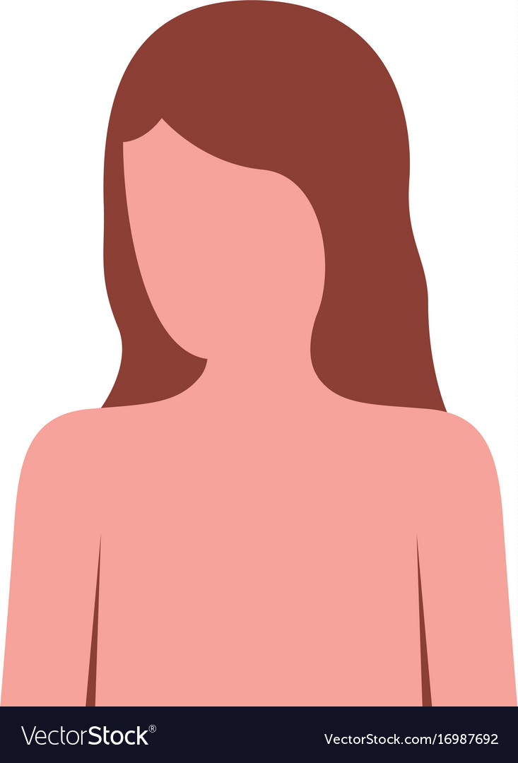 Colorful silhouette of female half body Royalty Free Vector