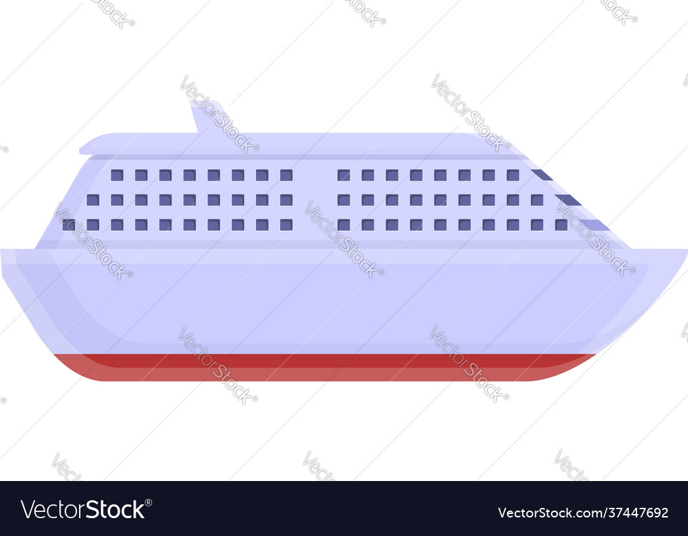 Cruise Liner Icon Cartoon Style Royalty Free Vector Image