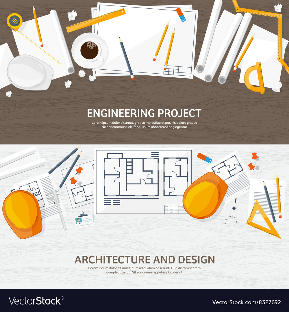 Engineering and architecture Royalty Free Vector Image