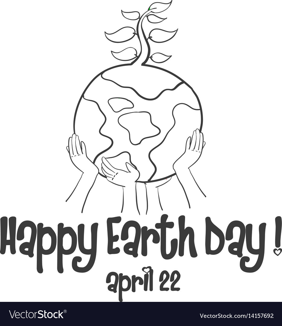 Happy earth day with world collection Royalty Free Vector