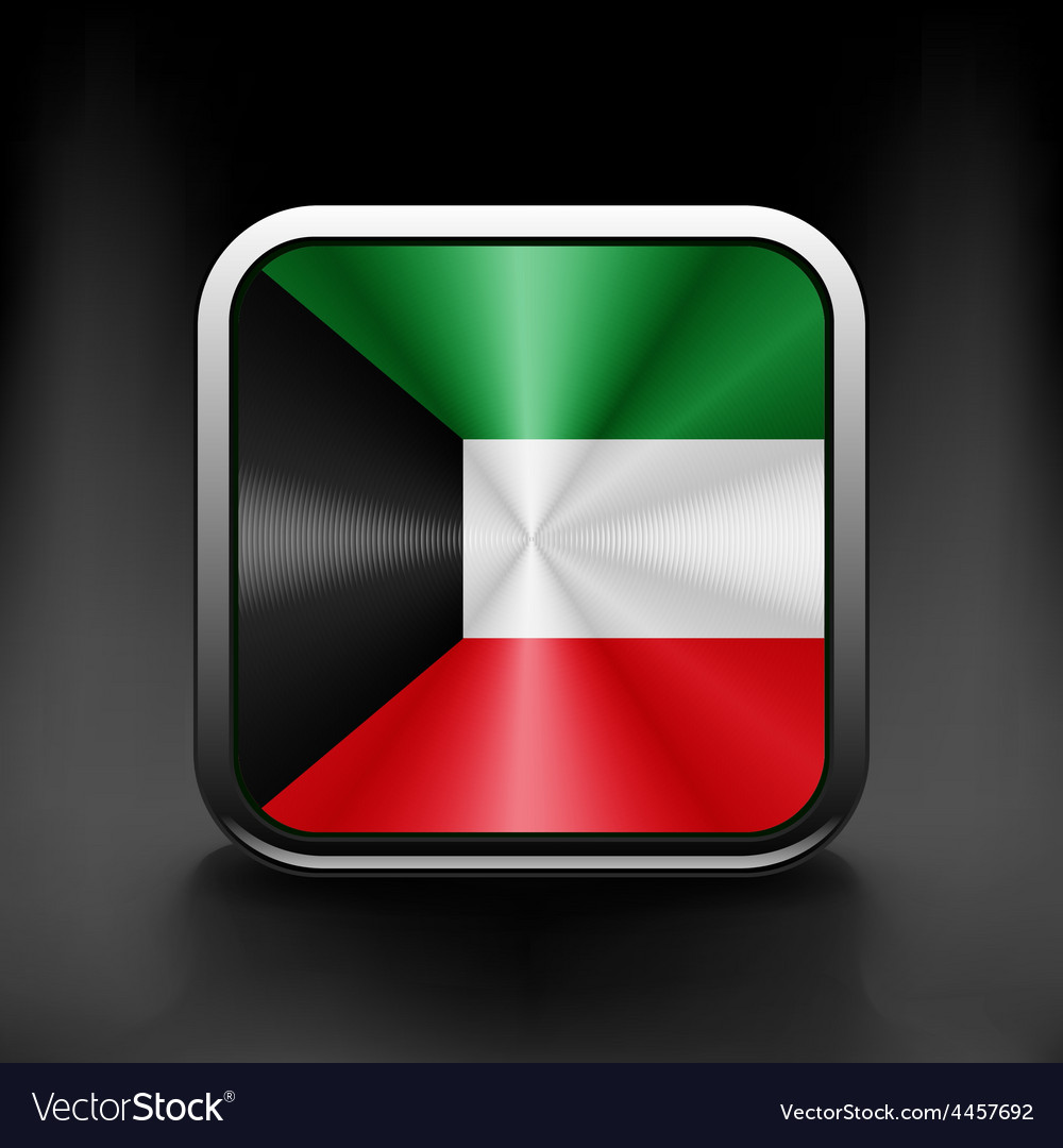 Kuwait flag button icon