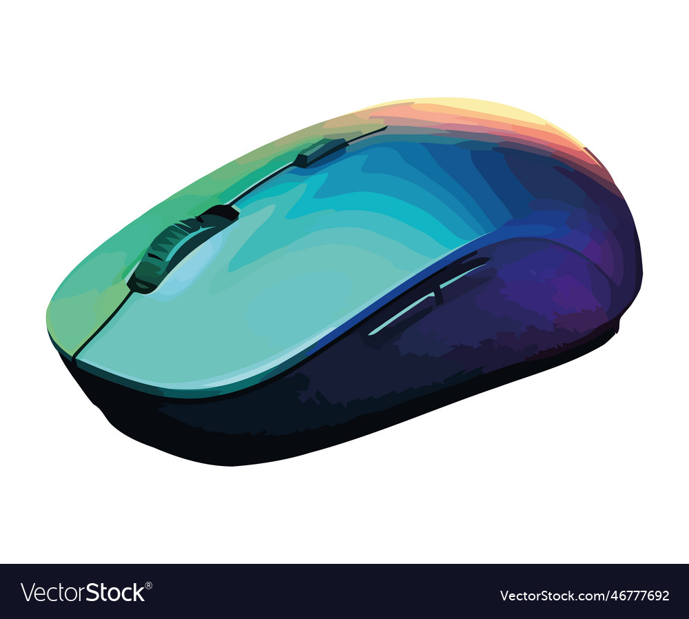 Modern computer mouse symbol vector image Modern computer mouse symbol