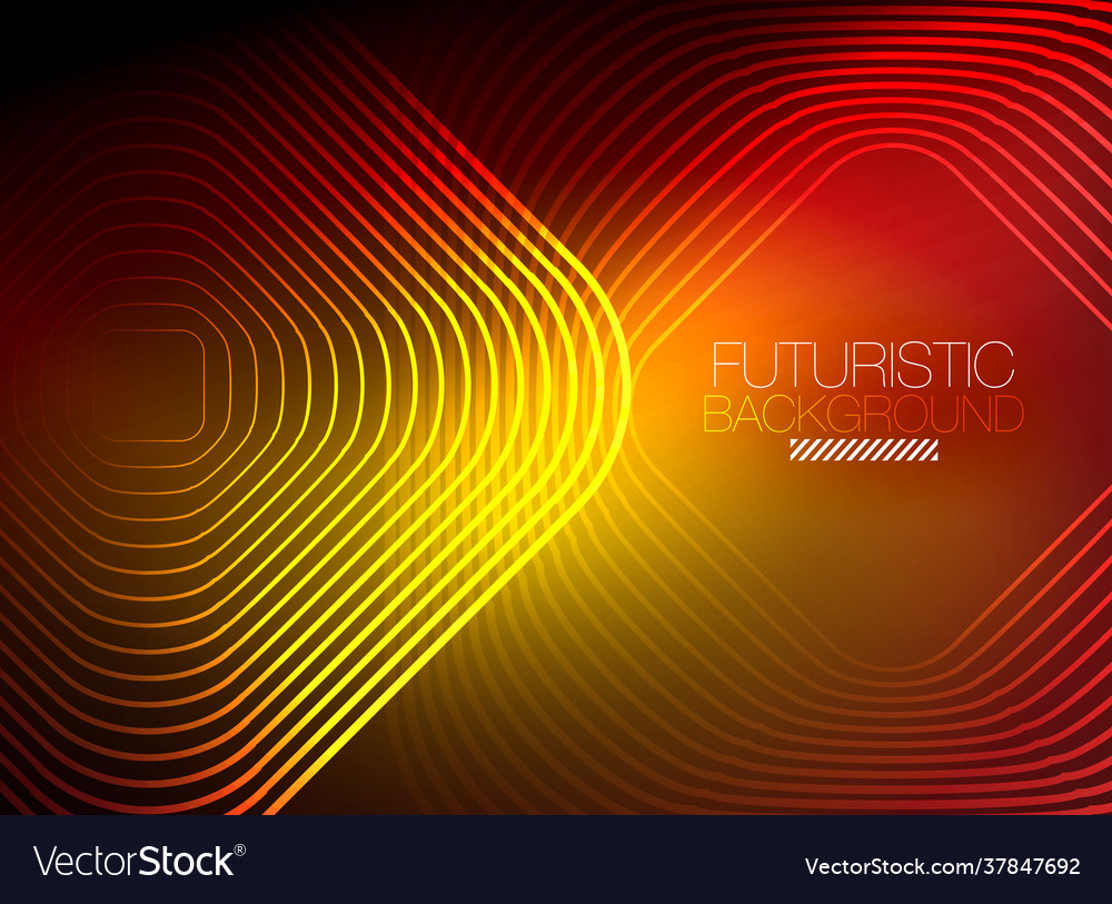 Neon color square shape lines abstract background
