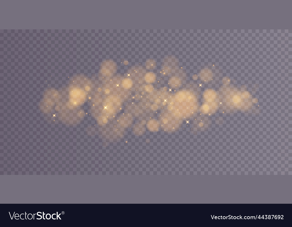 Shining bokeh isolated on transparent background