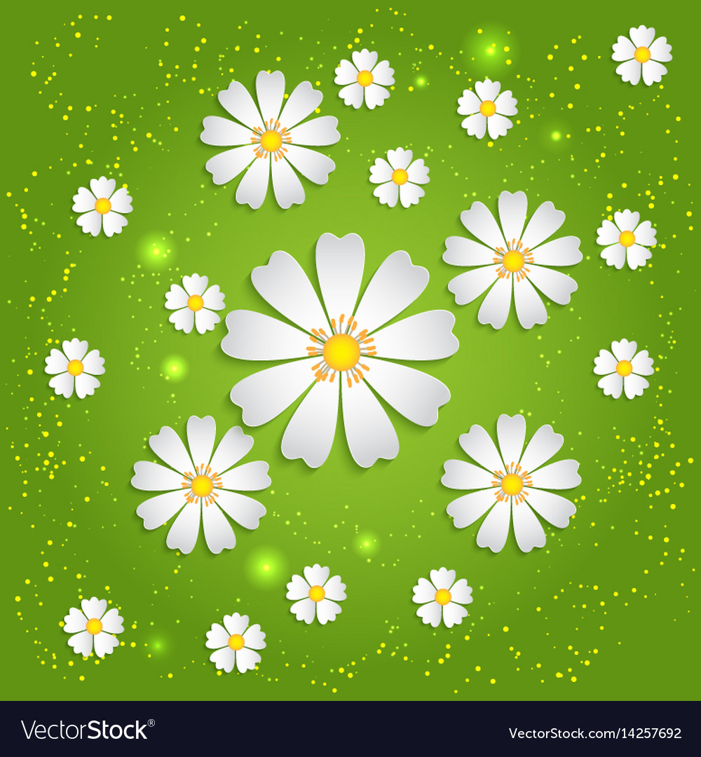Spring background with volumetric