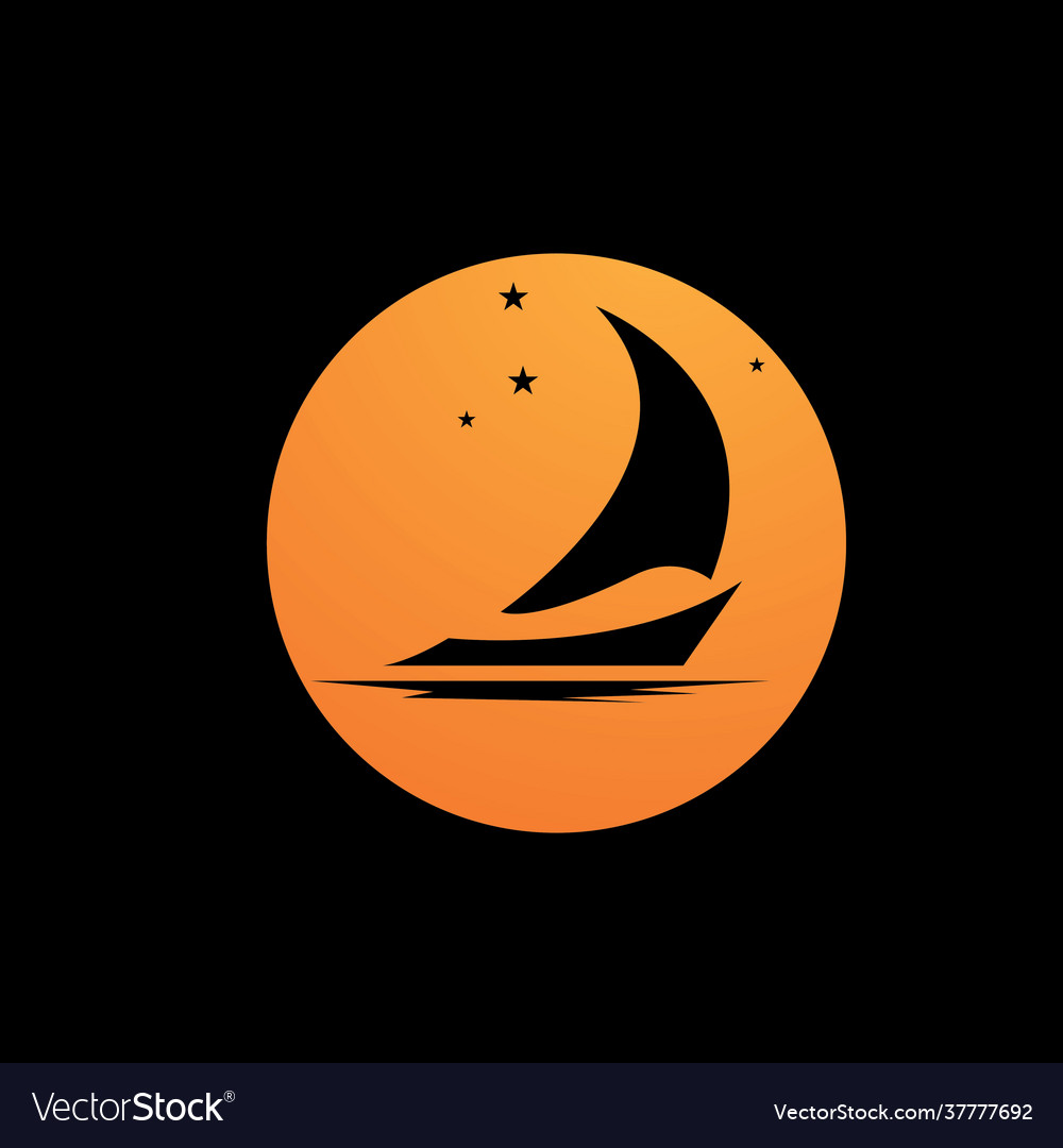 Traditional Dhow Sailboat Logo