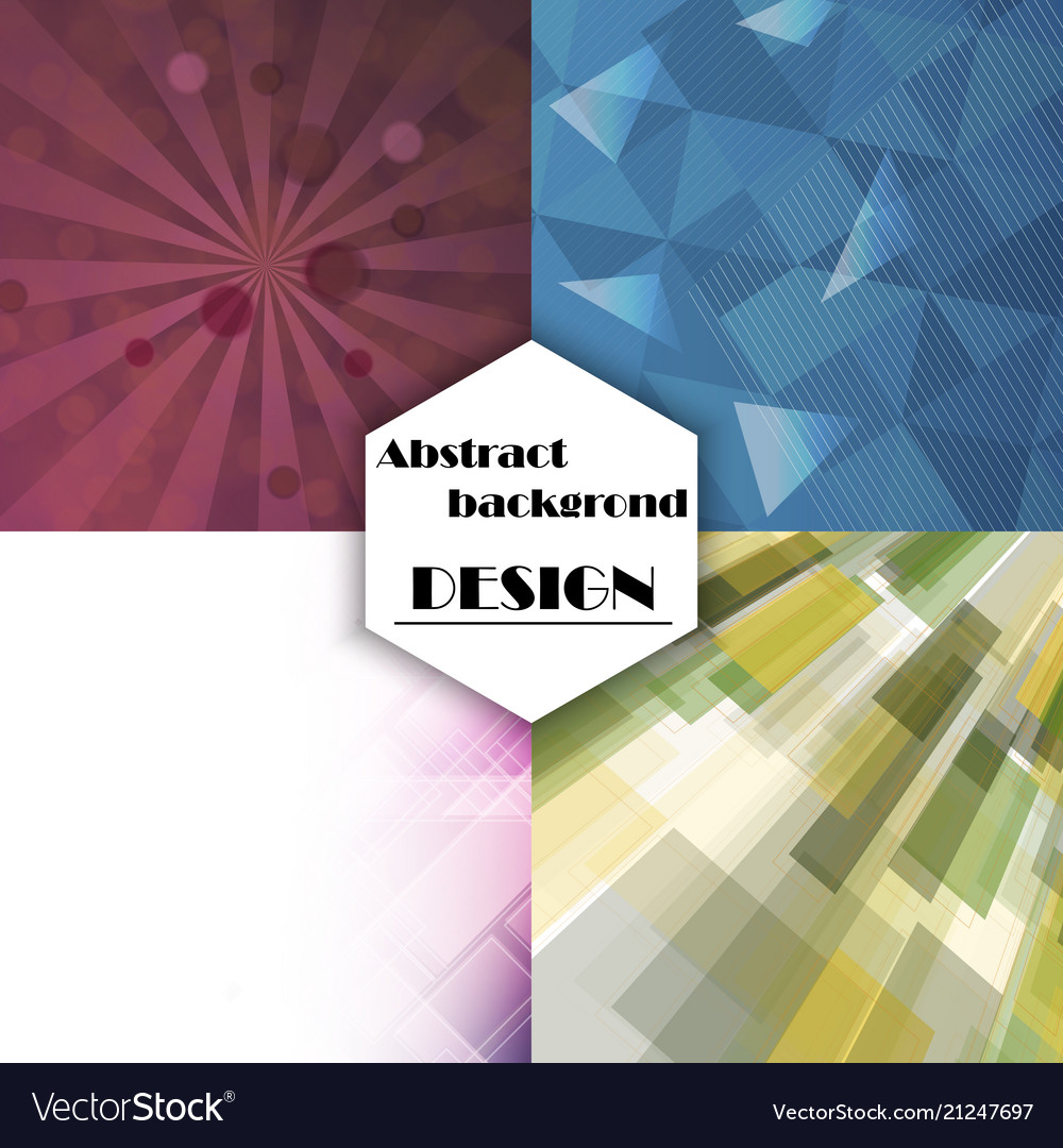 Collection of abstract multicolored backgrounds