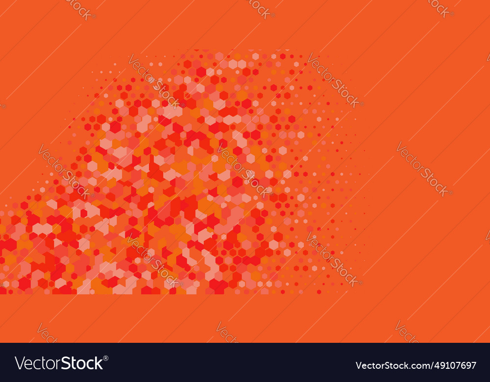 Geometric multi size hexagon with color