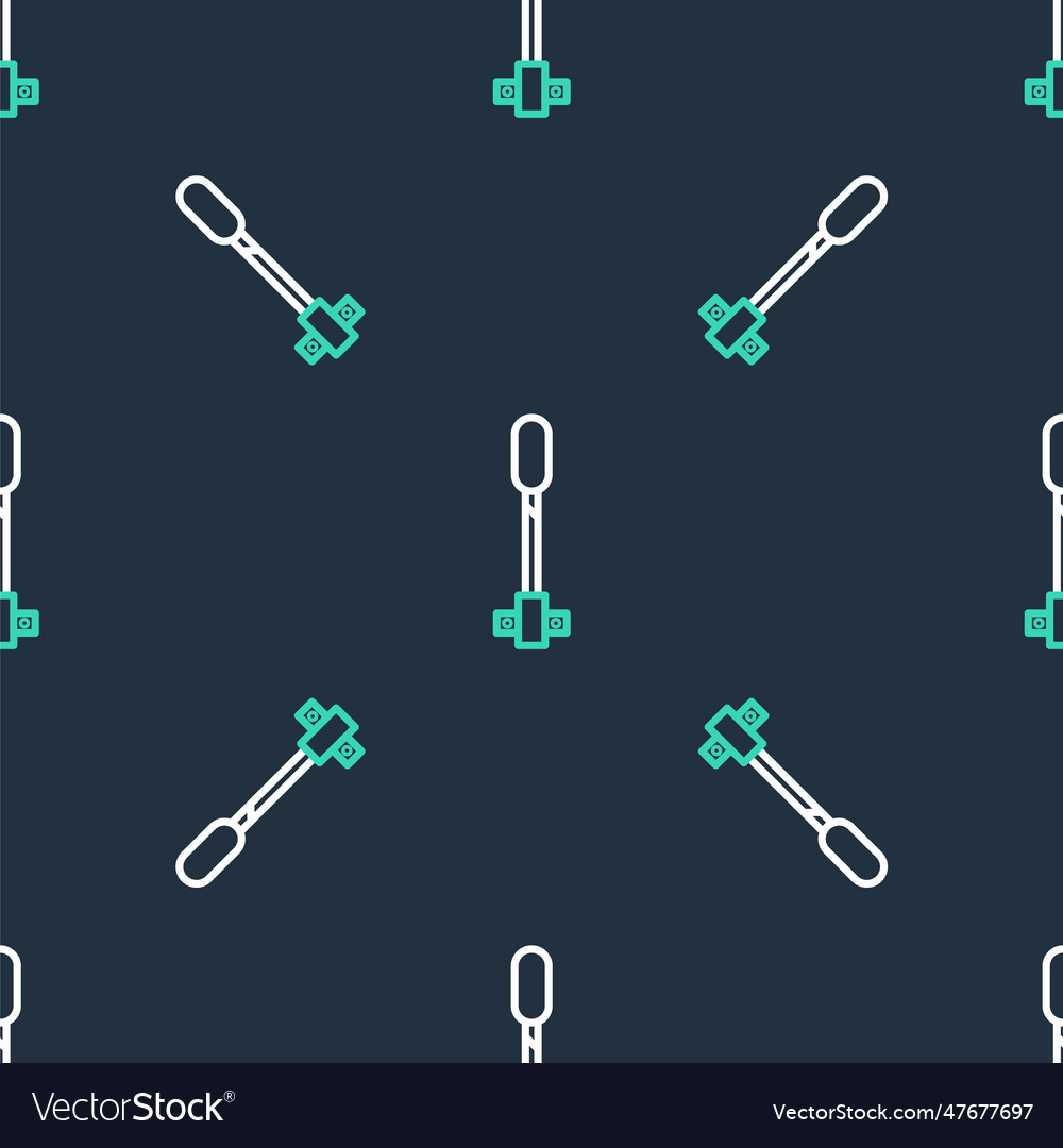 Line torch flame icon isolated seamless pattern Vector Image Line torch flame icon isolated seamless pattern