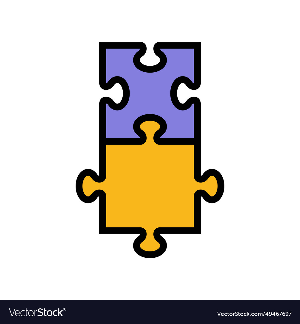 Puzzle team solution color icon
