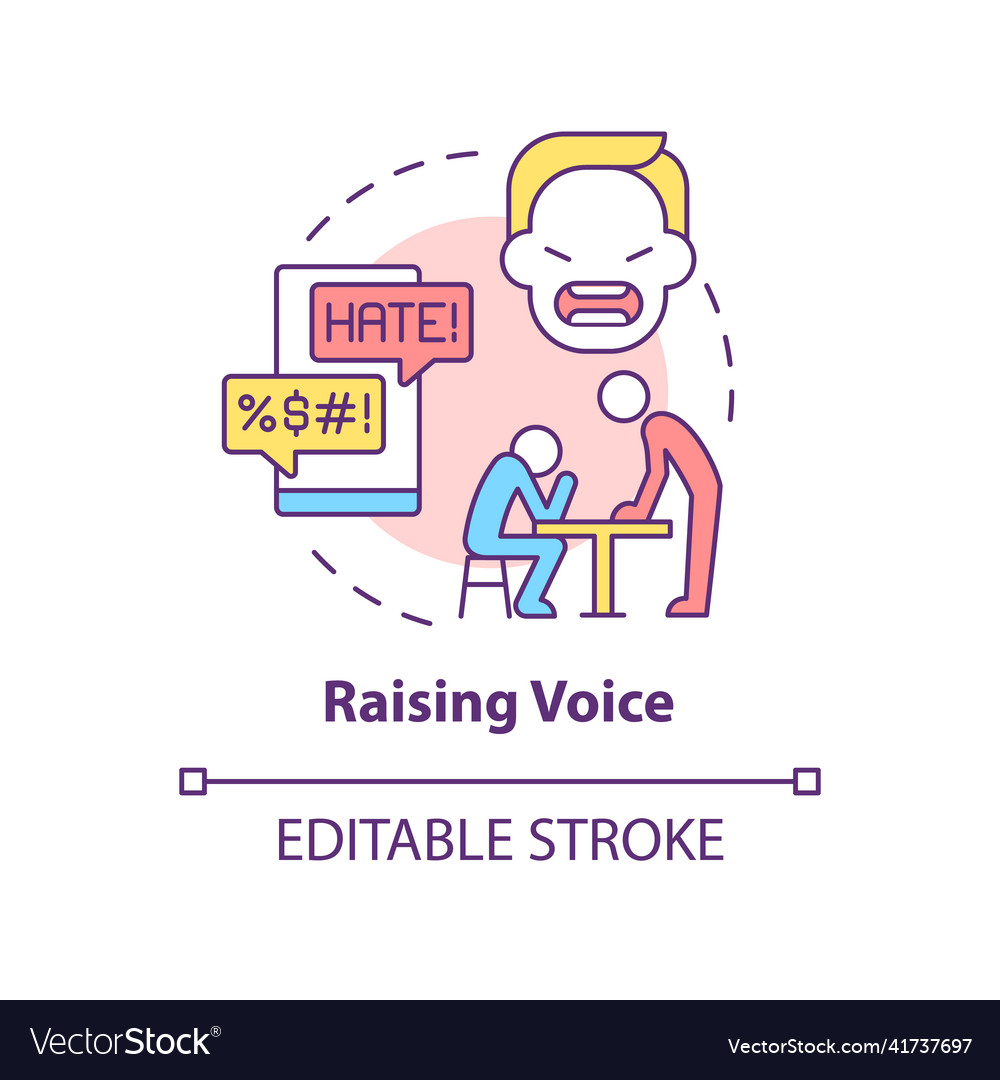 Raising voice concept icon