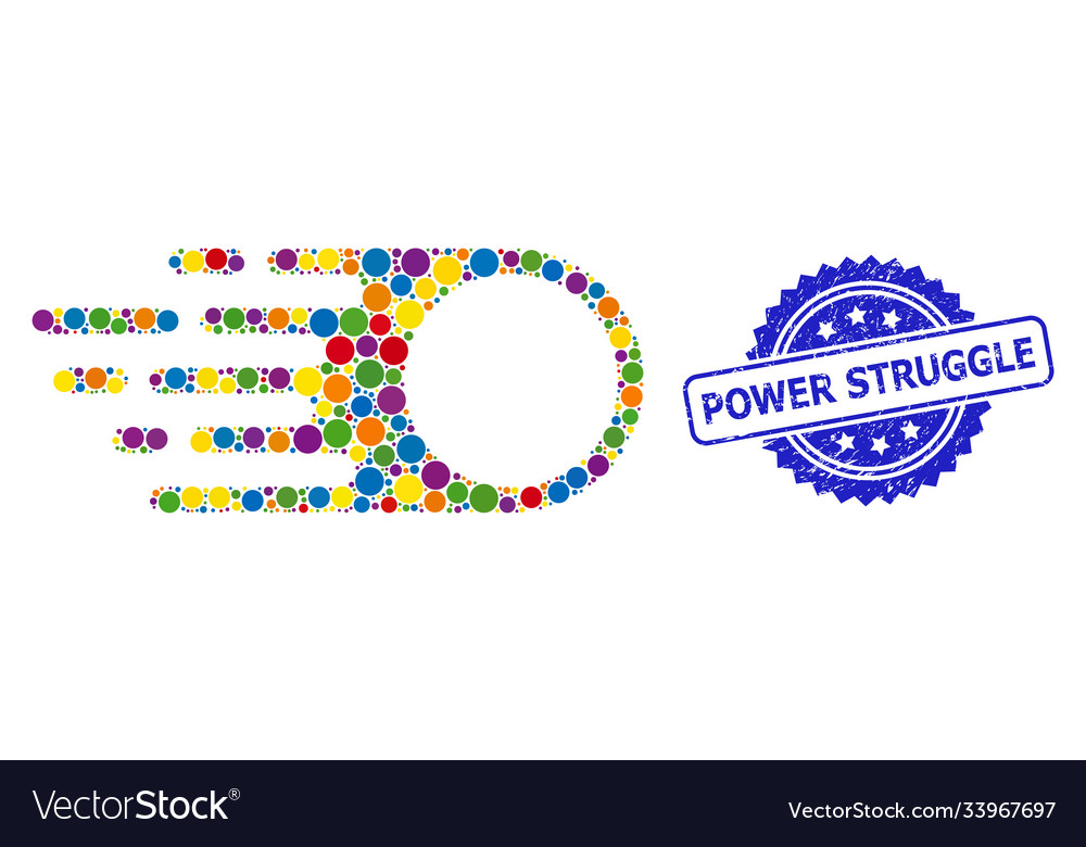 Rubber power struggle stamp seal and bright Vector Image Rubber power struggle stamp seal and bright