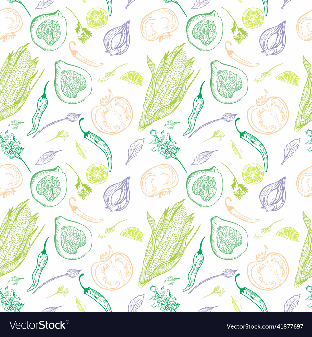 Seamless soft pattern for kitchen design