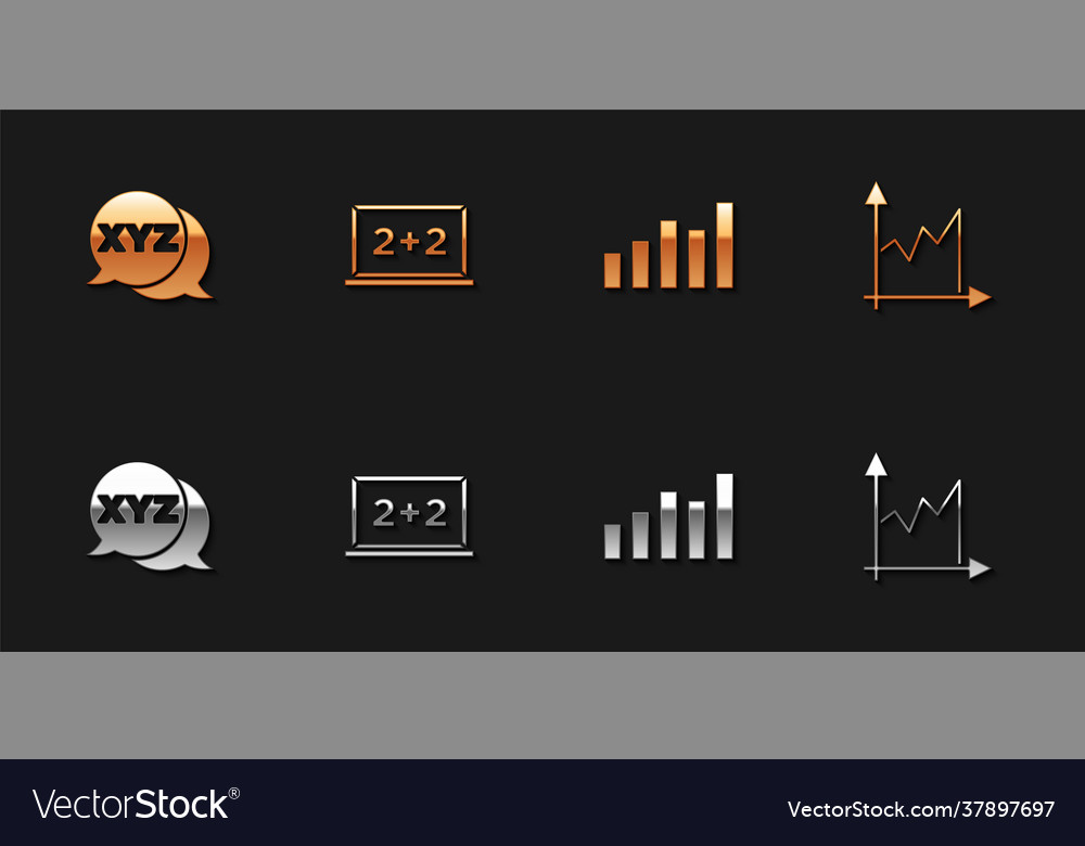 Set xyz coordinate system chalkboard graph vector image Set xyz coordinate system chalkboard graph