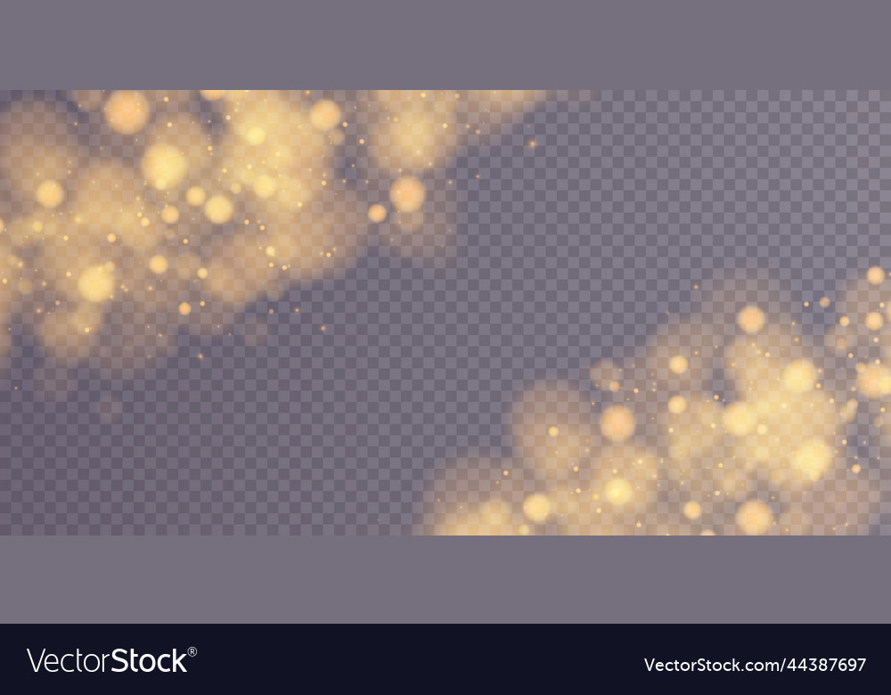 Shining bokeh isolated on transparent background vector image Shining bokeh isolated on transparent background