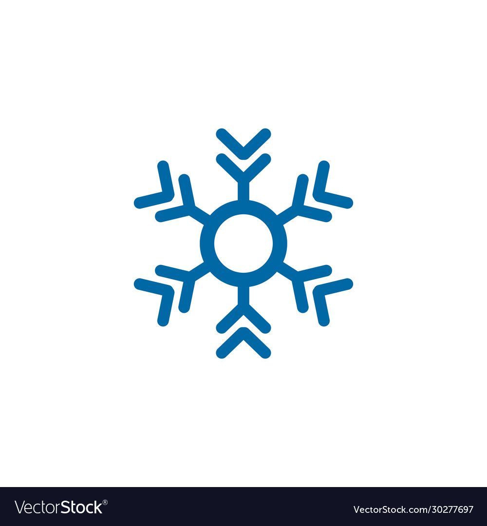 Snowflake icon logo design template Royalty Free Vector