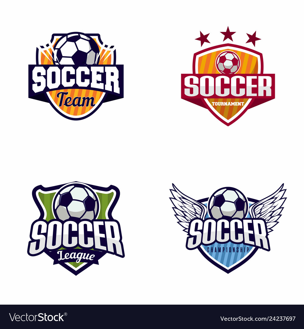 Soccer football logo badge vector image Soccer football logo badge