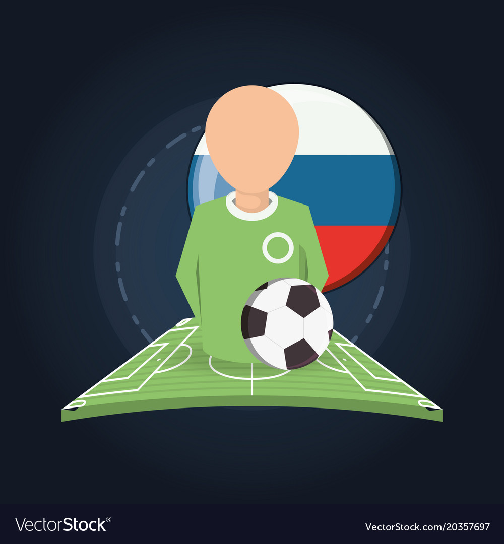 Soccer world cup russia design