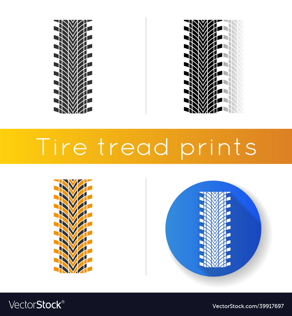 Tire printicon detailed automobile motorcycle Vector Image