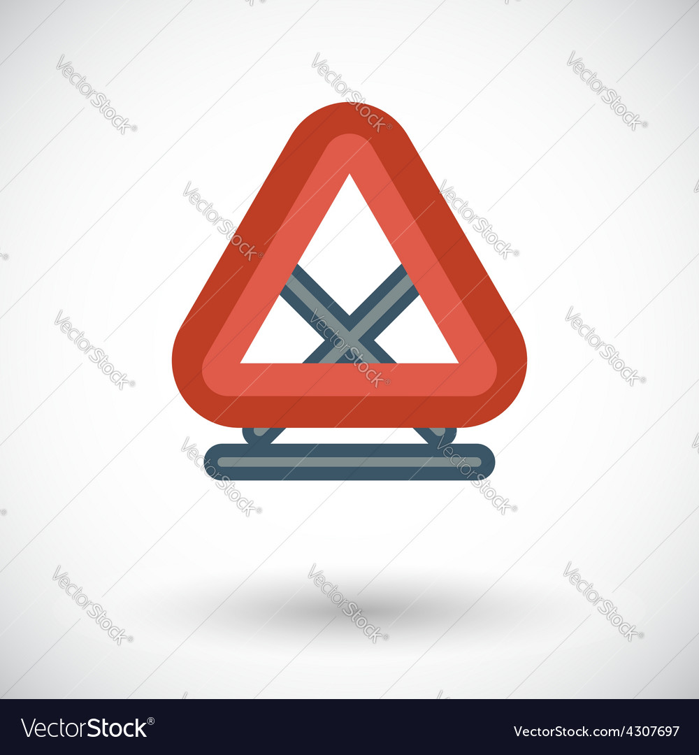 Warning triangle single icon