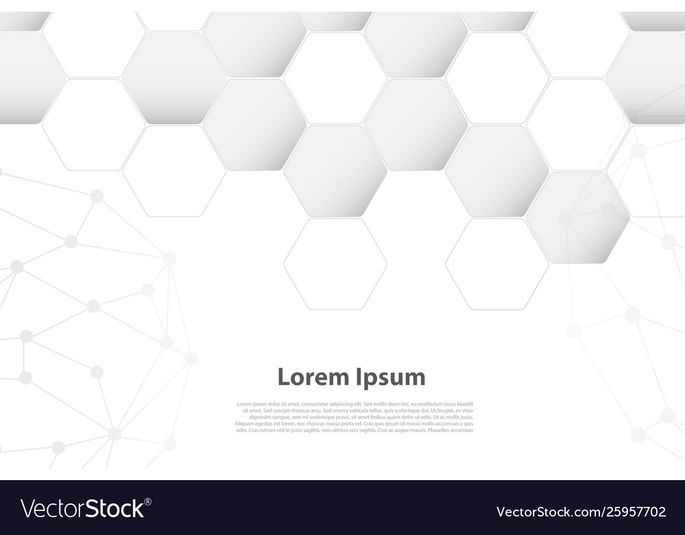 Abstract paper hexagon white background pattern