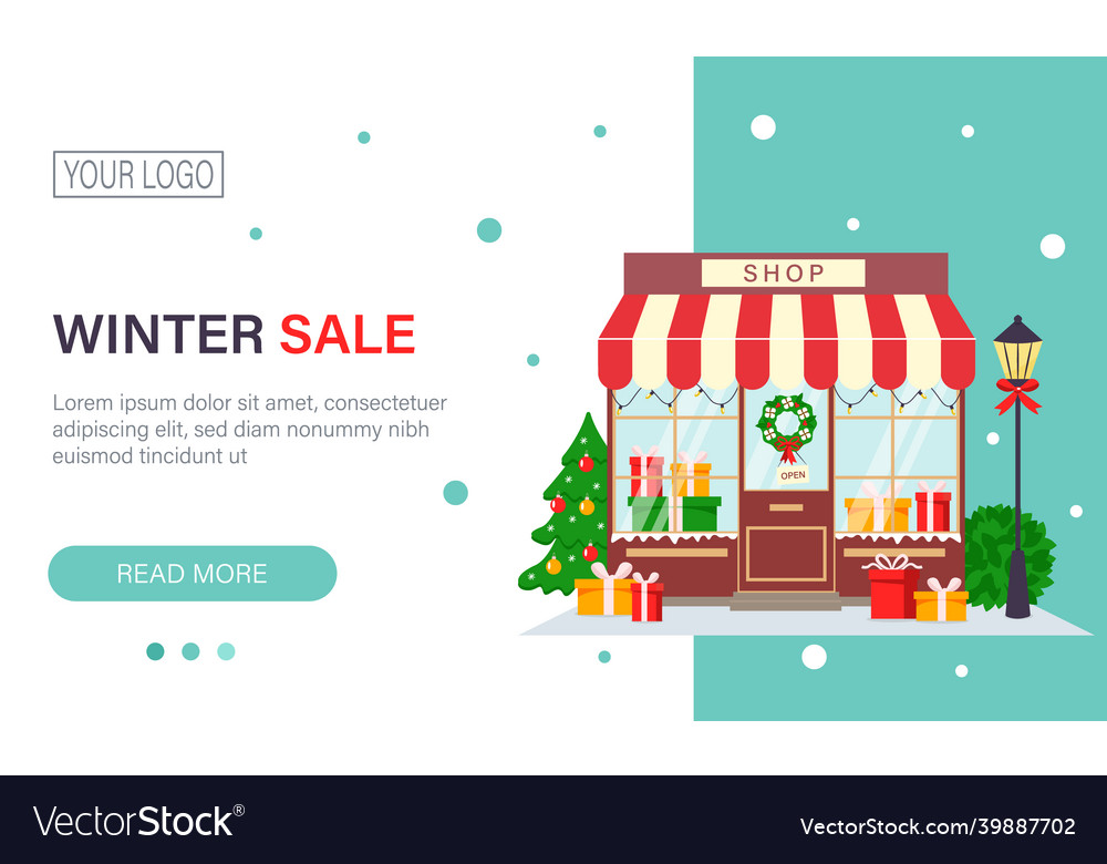 Banner for winter sale vector image Banner for winter sale