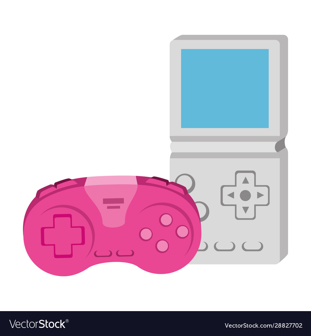 Control game with video handle nineties style