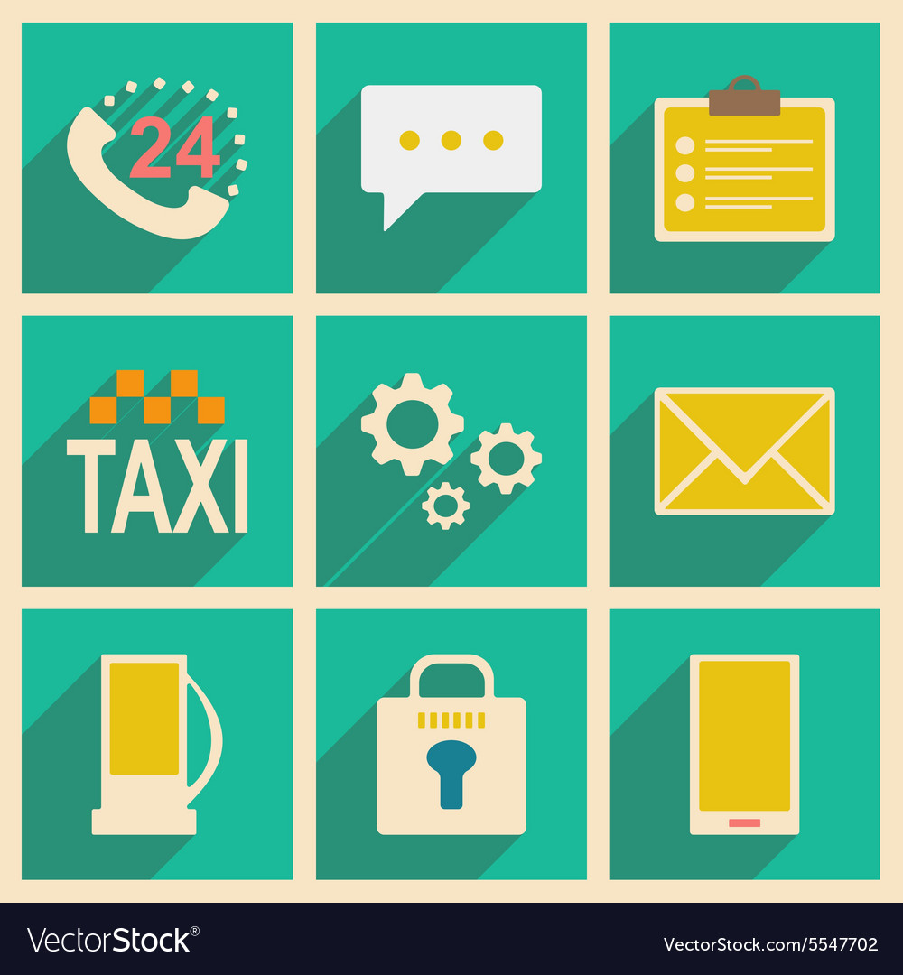 Flat with shadow concept and mobile application
