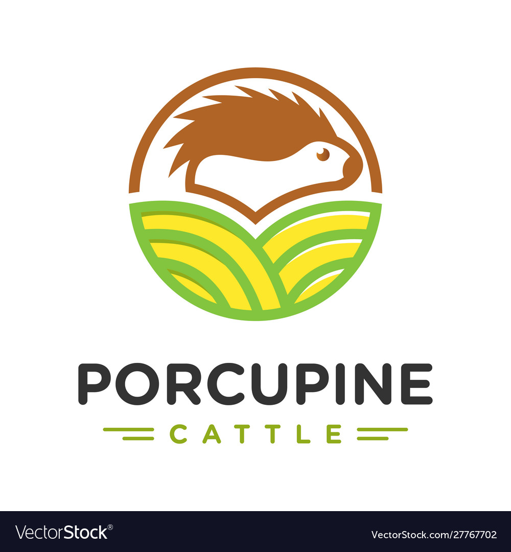 Hedgehog livestock logo design