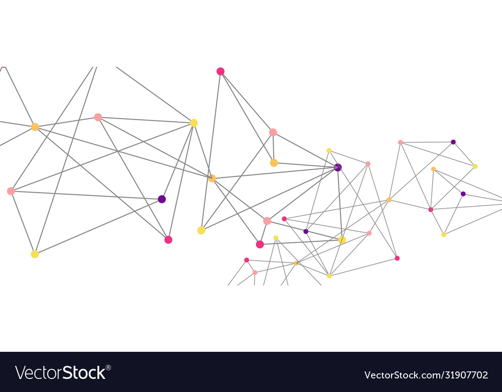 Line points connections triangular technology