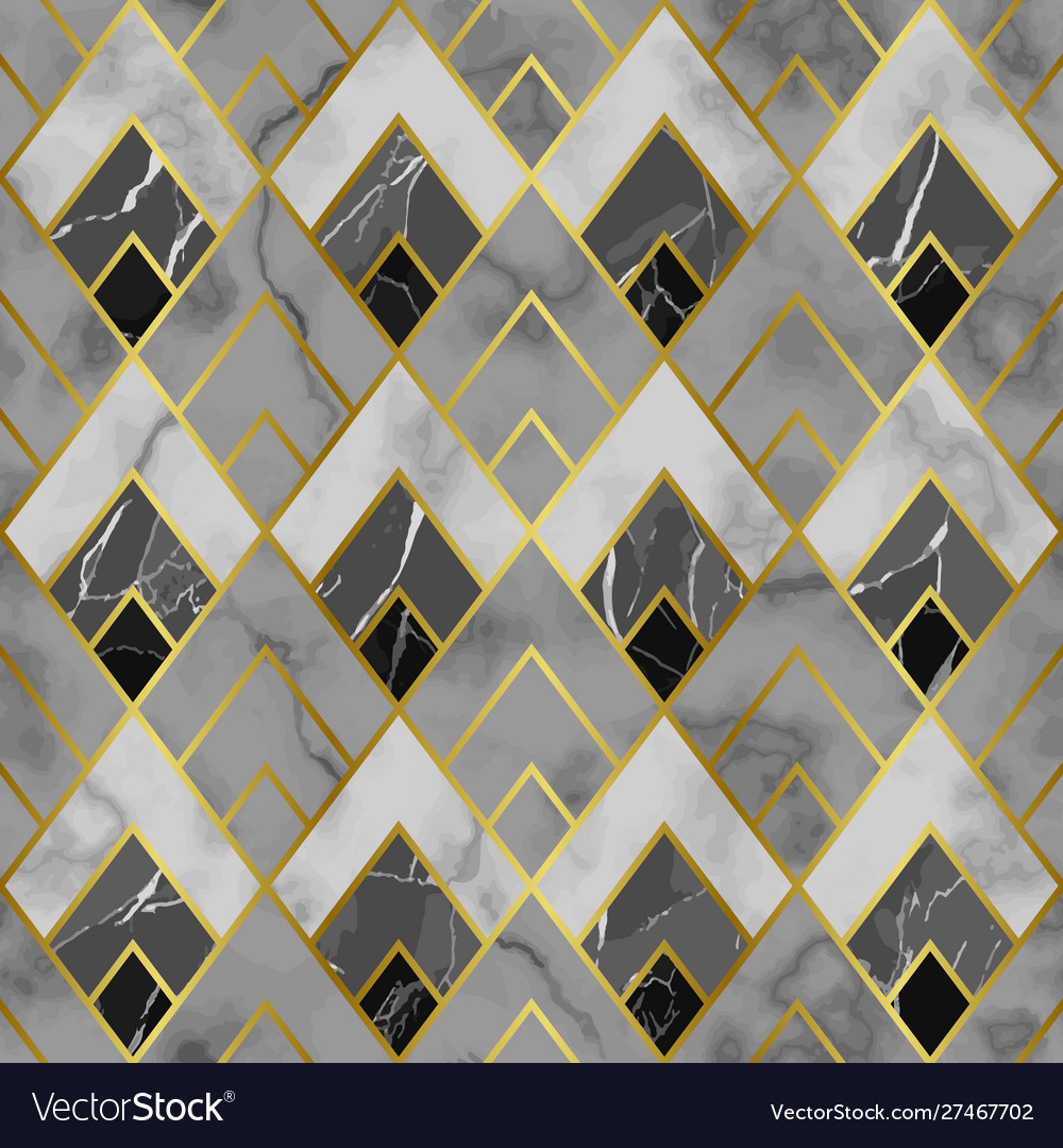 Marble luxury geometric seamless pattern Vector Image